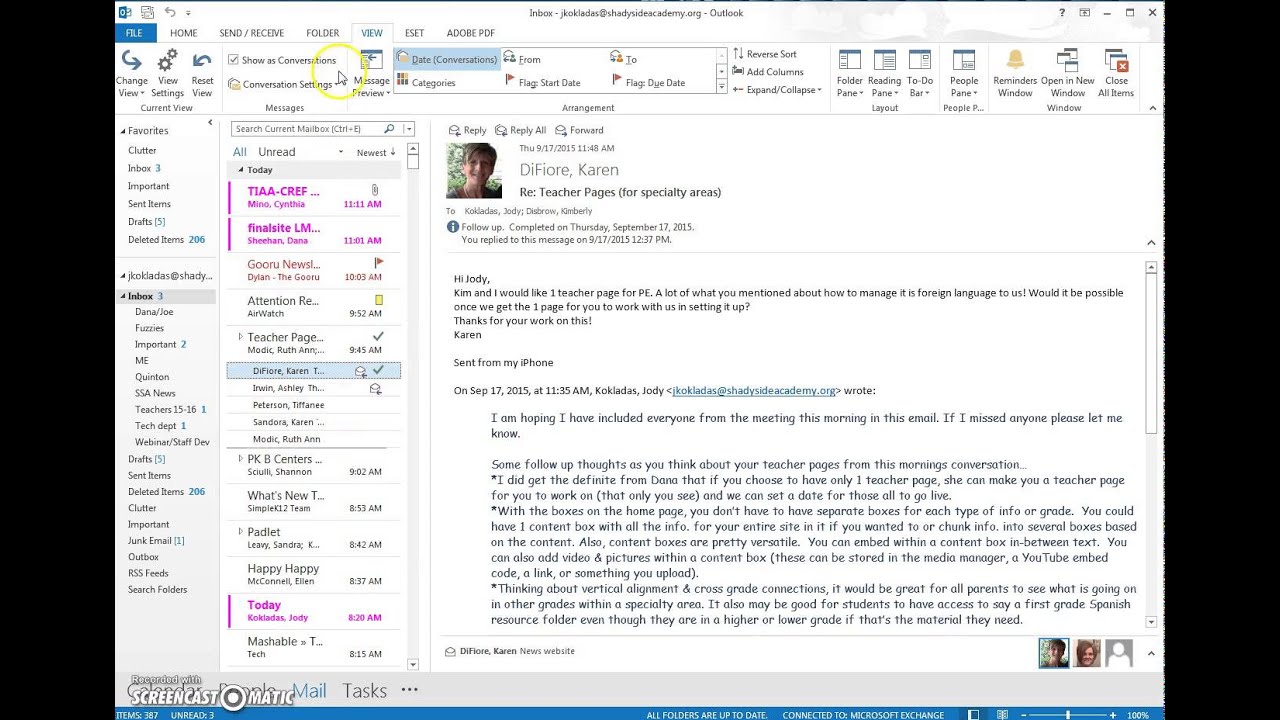 Recall An Email In Office 365
